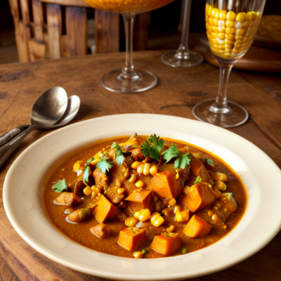 African Peanut Stew with Sweet Potatoes and Corn