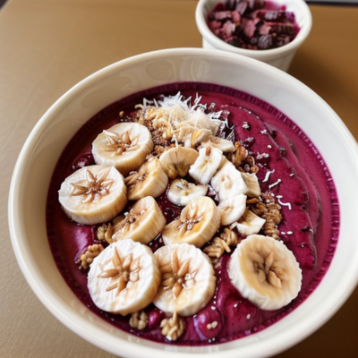 Creamy Acai Bowl with Coconut Water and Banana (Easy, Vegetarian, Gluten-free)