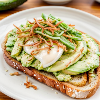 Creamy Avocado Toast with Crispy Fried Shallots - A Delicious Morning Kickstart Inspired by Japanese Cuisine!
