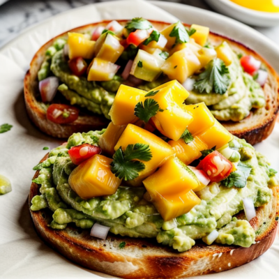 Creamy Avocado Toast with Mango Salsa (Inspired by Mexican Street Food)
