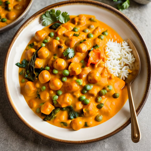 Creamy Butternut Squash and Chickpea Curry with Coconut Milk – A Flavorful Indian-Inspired Vegetarian Meal