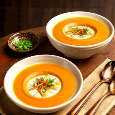 Creamy Carrot Ginger Soup (Inspired by Thai cuisine)