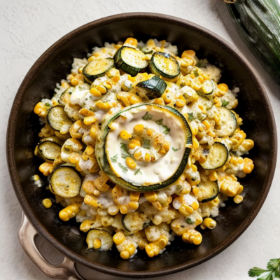Creamy Charred Corn and Zucchini Bowls