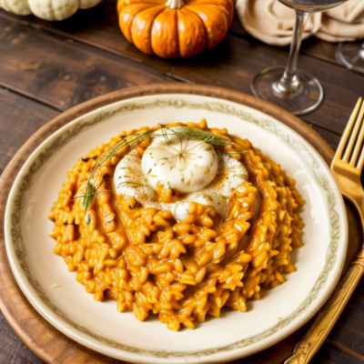 Creamy Pumpkin Risotto - A Budget-Friendly and Seasonal Twist on an Italian Classic!