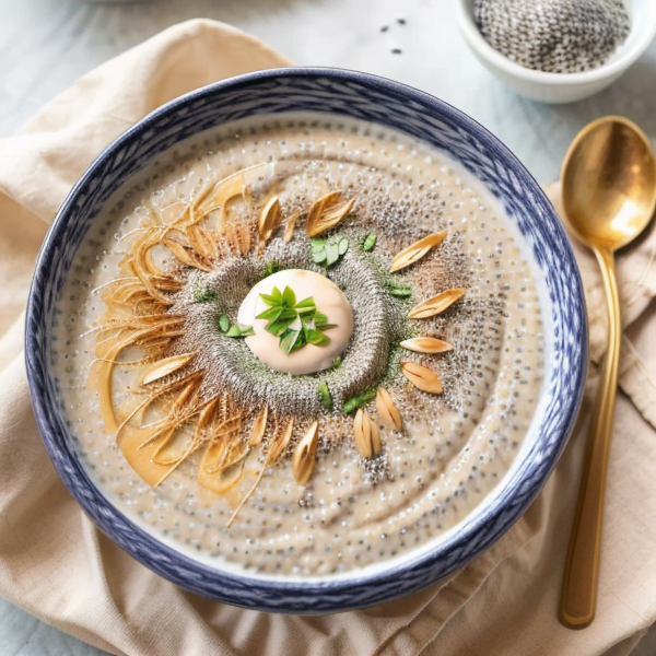 Creamy Tahini Porridge with Chia Seeds – A Budget-Friendly, Gluten-Free, High-Protein Breakfast Inspired by Indian Cuisine