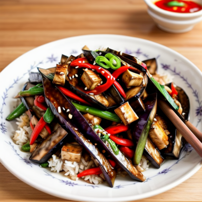 Eggplant and Tofu Stir Fry - A Delicious and Healthy Vegetarian Fast Food Inspired by Authentic Sichuan Cuisine!