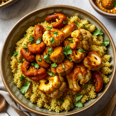 Exotic Moroccan Spiced Cauliflower Couscous Bowls