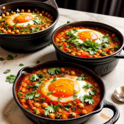 Moroccan Shakshuka with Spiced Chickpeas and Zucchini