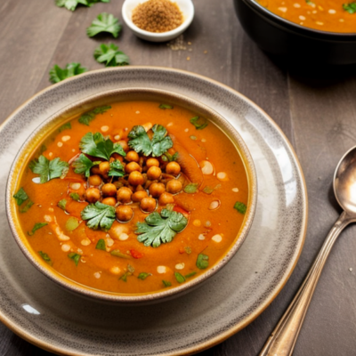 Moroccan Spiced Chickpea Soup (vegan, gluten-free)