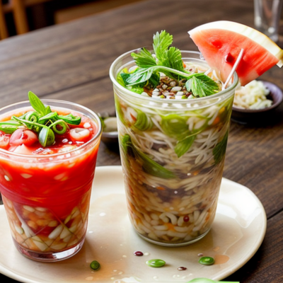 Refreshing Mung Bean Sprout and Watermelon Cooler