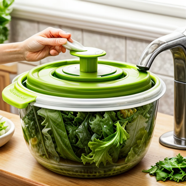 Salad Spinner: Rinse and Dry Greens in Seconds
