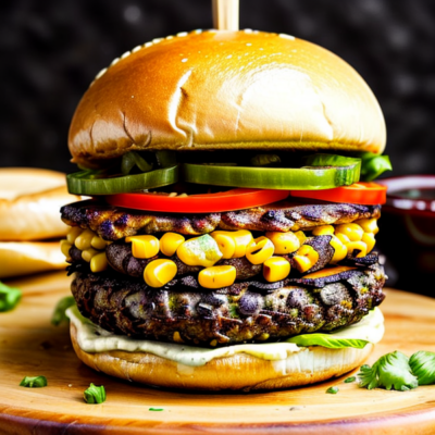 Sizzling Sauteed Black Bean and Corn Burgers - A Delicious Brazilian Inspired Veggie Burger Recipe!