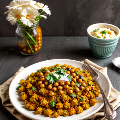 Spiced Chickpea Scramble - A Flavorful Indian-Inspired Vegetarian Breakfast Recipe