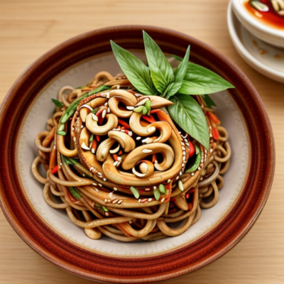 Spicy Cashew Soba Noodles (Inspired by Thai Cuisine)