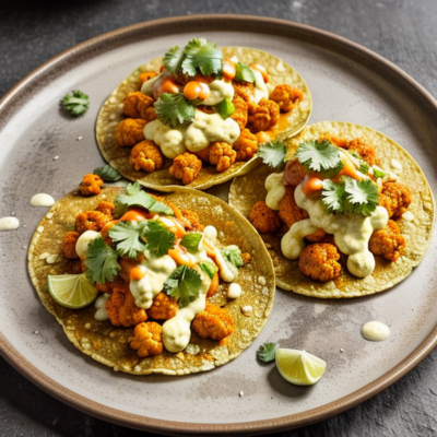 Spicy Indian-Inspired Cauliflower Tacos