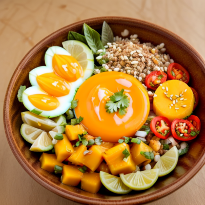 Spicy Mango Tango Buddha Bowl (Vegan, Gluten-Free, High-Protein, Raw, Kid-Friendly)