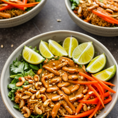 Spicy Thai Peanut Buddha Bowls - A Vegan and Gluten-Free Masterpiece!