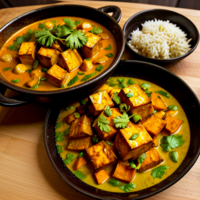 Spicy Tofu and Sweet Potato Curry - A Delightful Twist on Thai Green Curry Inspired by Peru's Cuisine!