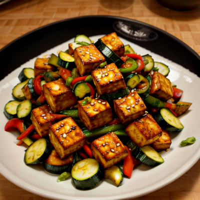 Spicy Tofu and Zucchini Stir Fry - A Delightful Twist on Indian Cuisine!