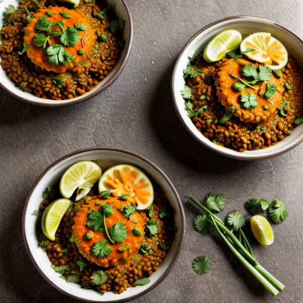 Thai Curry Lentil Bowls – Budget-Friendly, Gluten-free, High-protein, Seasonal, Whole Foods Plant-based, Kid-friendly (Easy)
