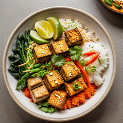 Thai Inspired Fermented Tofu and Veggie Rice Bowls