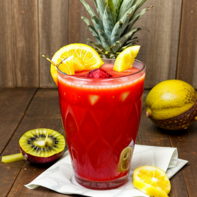 Tropical Fruit Punch - A Refreshing and Healthy Vegetarian Drink Inspired by Caribbean Cuisine
