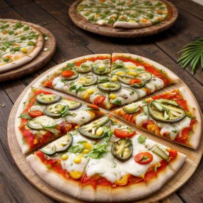 Tropical Paradise Veggie Pizza - A Caribbean Twist on Mediterranean Cuisine