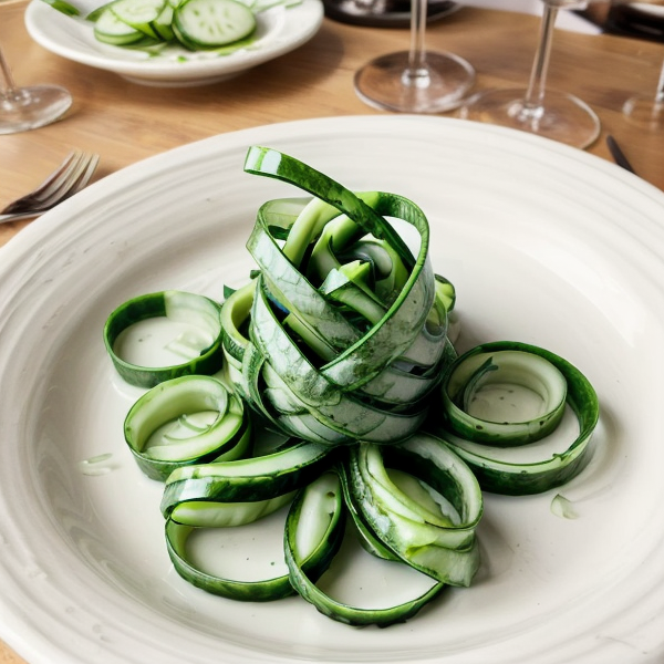 Vegan Spiraled Cucumber Ribbons for Elegance