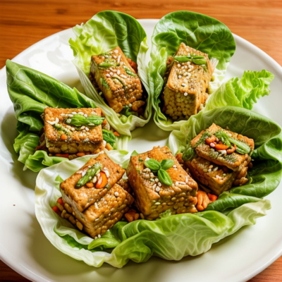 Vietnamese Tofu Lettuce Wraps - A Delightful Blend of Flavors from Southeast Asia!