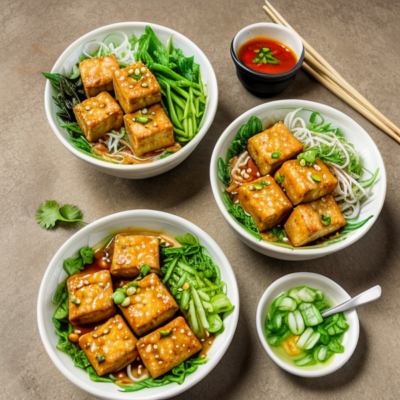 Vietnamese Tofu Spring Roll Bowls - A Delicious Gluten-Free, High-Protein Meal Inspired by Traditional Vietnamese Cuisine