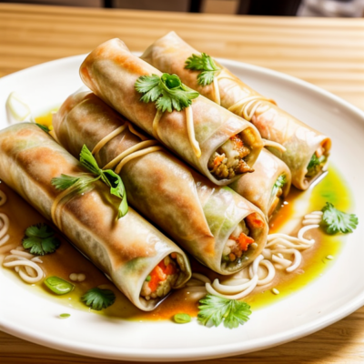 Vietnamese Tofu Spring Rolls - A Delicious and Refreshing Meal Inspired by Traditional Vietnamese Cuisine