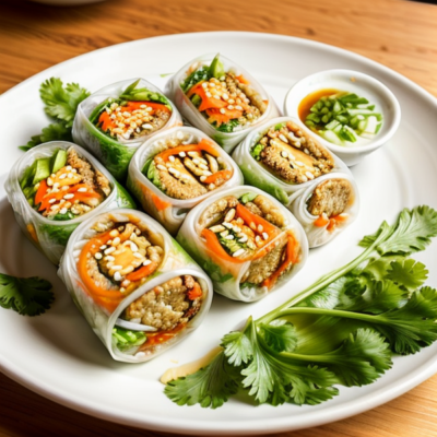 Vietnamese Tofu Summer Rolls - A Delicious and Refreshing Gluten-Free Option Inspired by Traditional Vietnamese Cuisine!