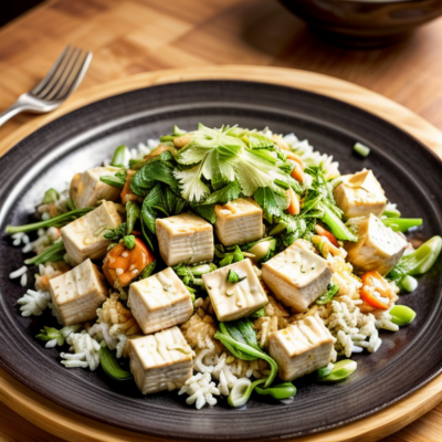 Zesty Fermented Tofu and Bamboo Rice Salad - A Spirited Twist on Tradition!