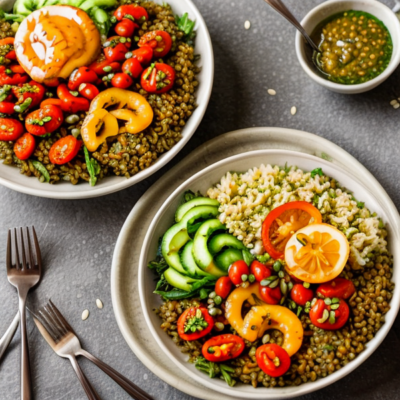 Zesty Mediterranean Lentil Bowls - A Budget-Friendly, Gluten-Free, High-Protein, Kid-Friendly, Seasonal, Whole Foods Plant-Based Meal Inspired by Turkish Cuisine!