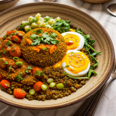 Zesty Moroccan Lentil Bowls - A Delicious Vegetarian Dinner Inspired by North African Cuisine!