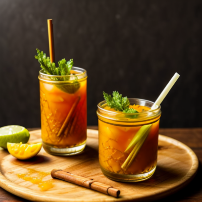 Zesty Thai Turmeric Tonic - A Spirited Drink Inspired by Southeast Asia