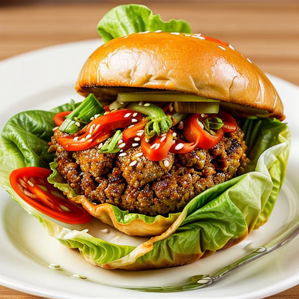 Zesty Tofu Lettuce Cups – A Flavorful Chinese-Inspired Vegetarian Burger