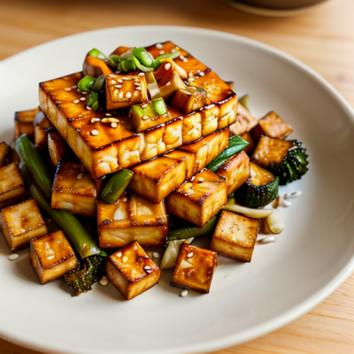 Korean-Inspired Baked Tofu Stir Fry Recipe