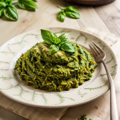 Pesto-Inspired Vegetable Risotto