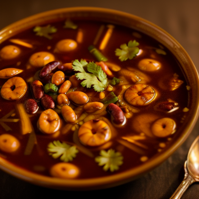 Spiced Kidney Beans and Tamarind Soup