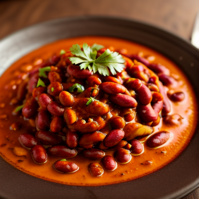 Spiced Kidney Beans with Roasted Tomato Sauce