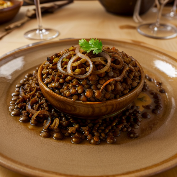 Spiced Lentils with Caramelized Onions