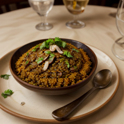 Spiced Lentils with Coconut Rice