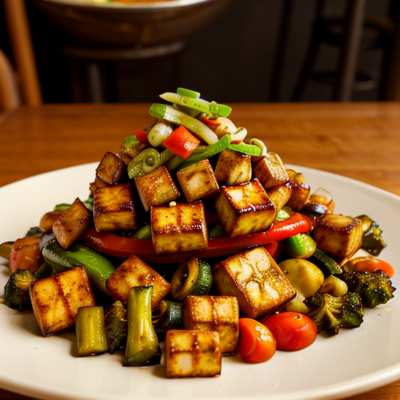 Stir-Fried Spiced Tofu and Vegetables