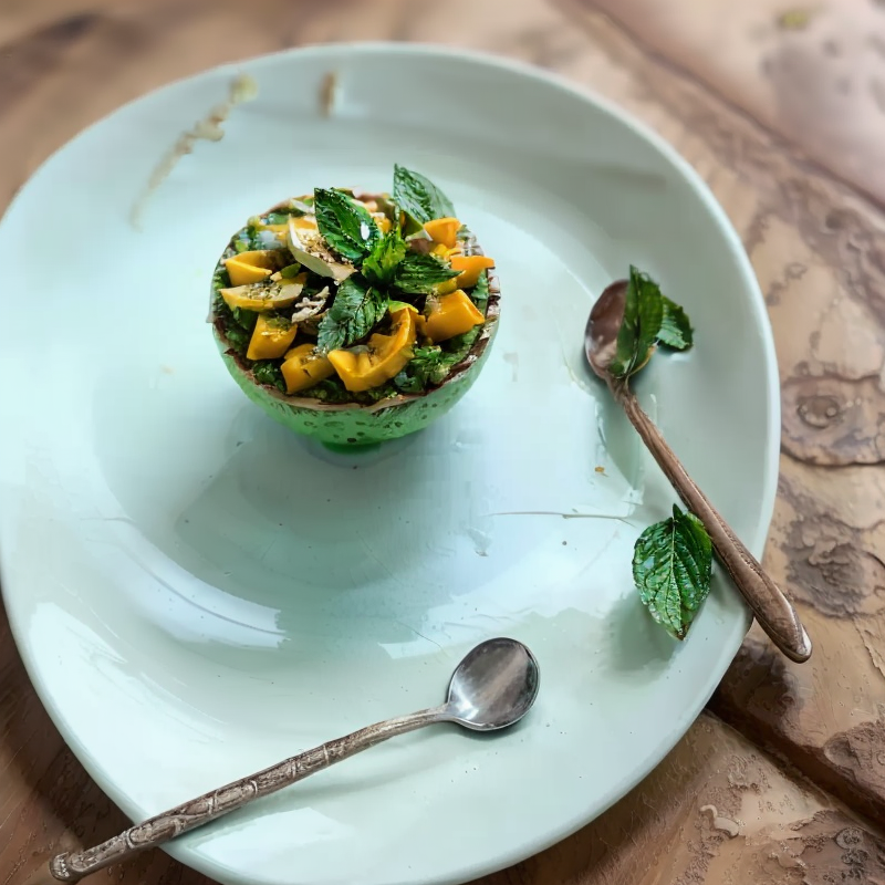 Caribbean-Inspired Vegan Mango Coconut Breakfast Bowl