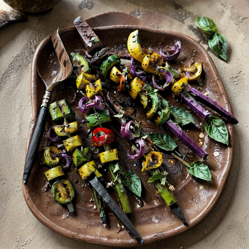 Vegan Grilled Mediterranean Veggie Skewers