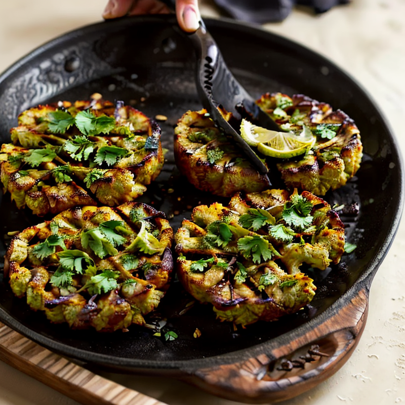 Vegan Grilled Tandoori Cauliflower Steaks