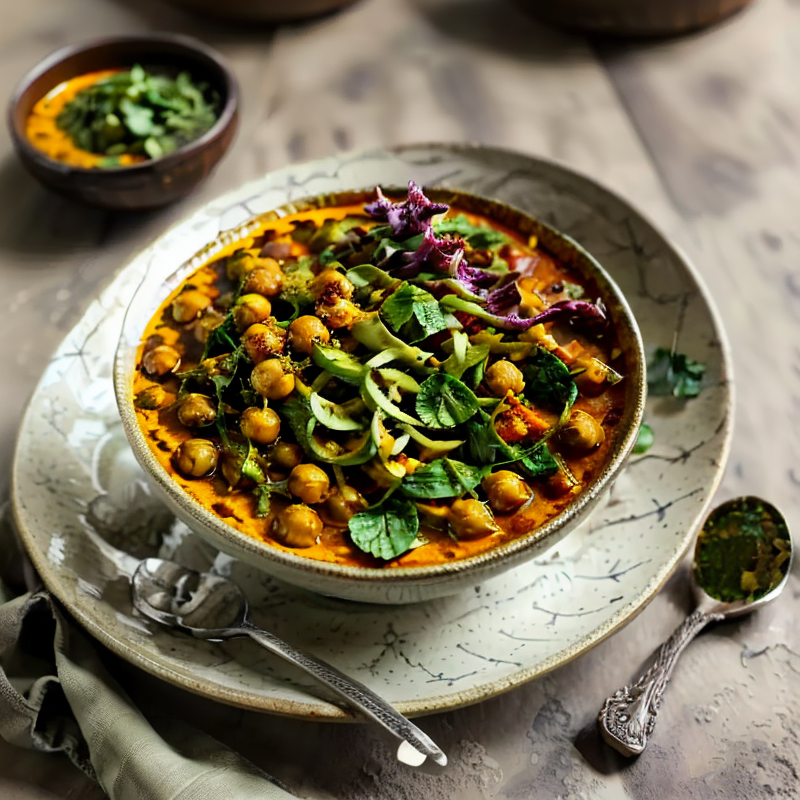 Vegan Indian-Inspired Chana Masala Bowl