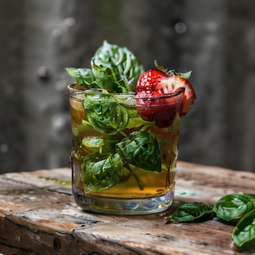 Vegan Italian Strawberry Basil Lemonade