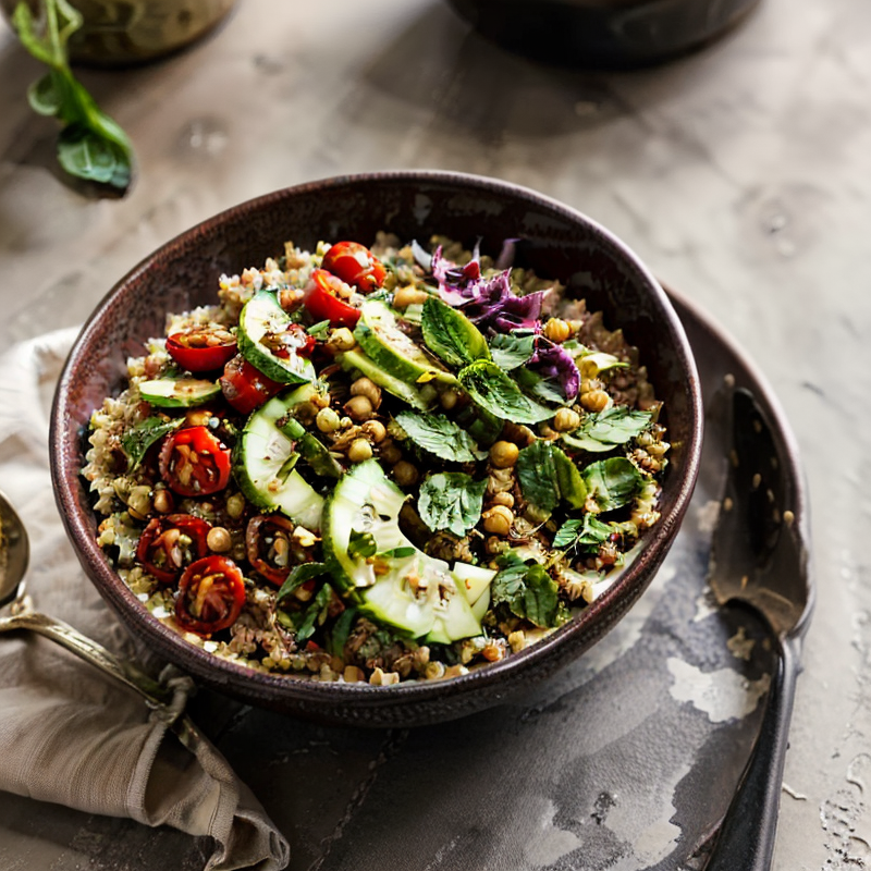 Vegan Middle Eastern-Inspired Breakfast Bowl